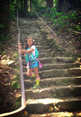 Janie Marie on dipsea steps